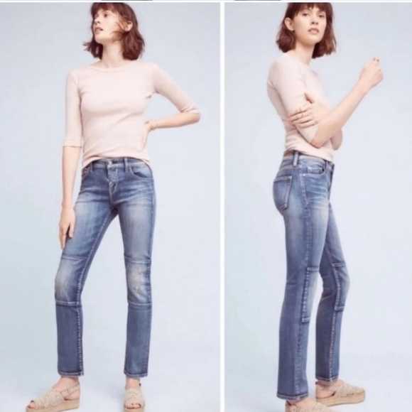 Pilcro and the Letterpress Denim - Anthropologie Pilcro Straight Fit Parallel Jeans